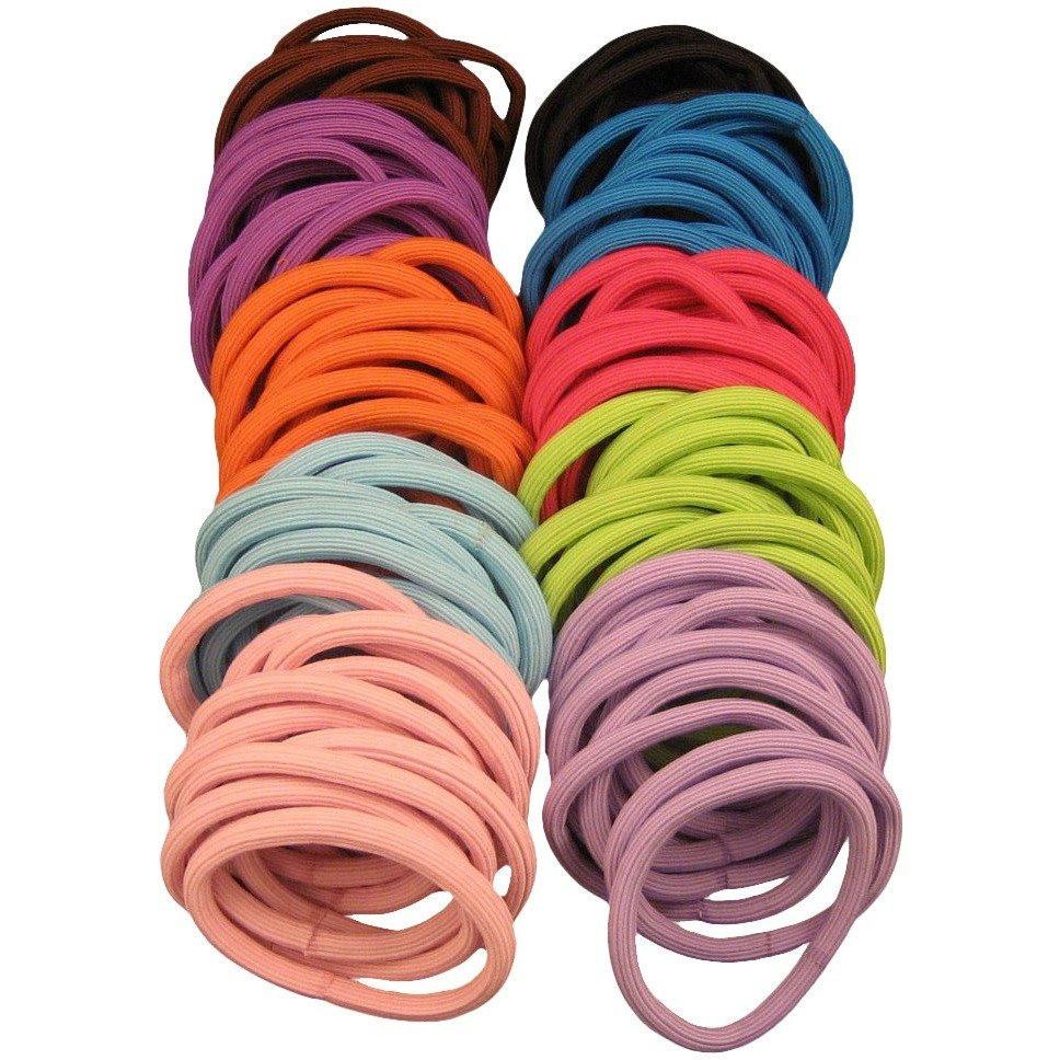 Tie Ponytail Holders Thick Mix Colors