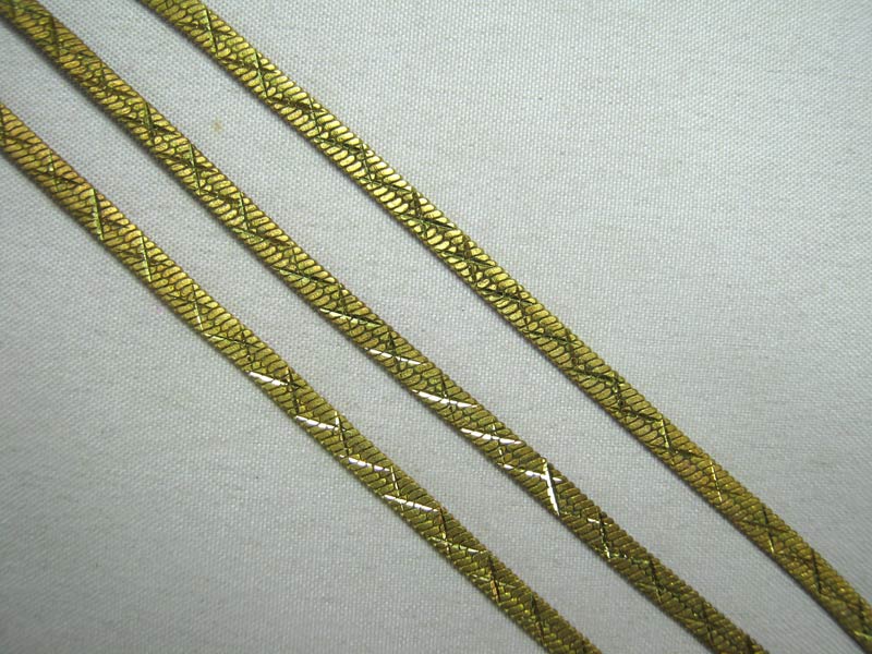 Antique Brass Herringbone Star Cut Chain