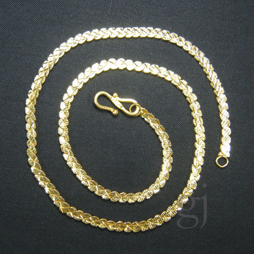 Gold Plated Snake Flat Chain