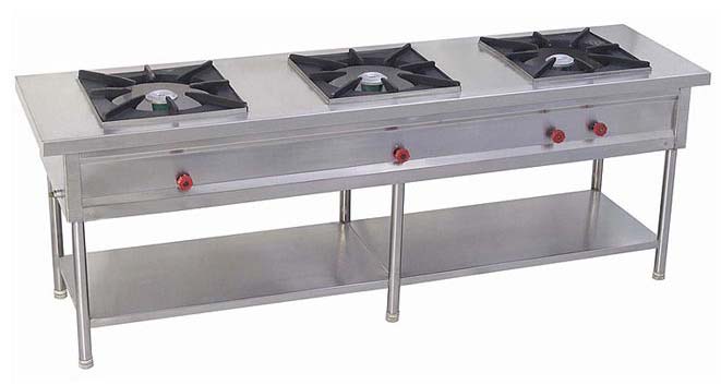Square Iron Three Burner Gas, for Commercial Use, Feature : Best Quality