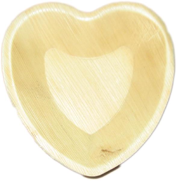 Eloquent technology Heart areca leaf plates, Color : natural