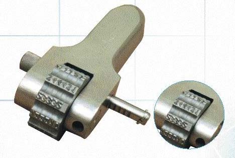 Polished Aluminium Bradma Manual Rotary Numerator, for Chemical Fertilizer Pipe, Gas Pipe, Hydraulic Pipe