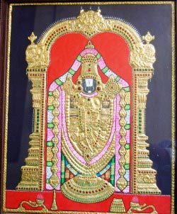 Tanjore Paintings of Balaji, Style : Portrait