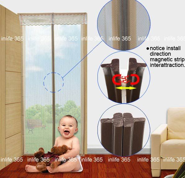 2013 New Magnetic Curtain Door Screens Close Automatically