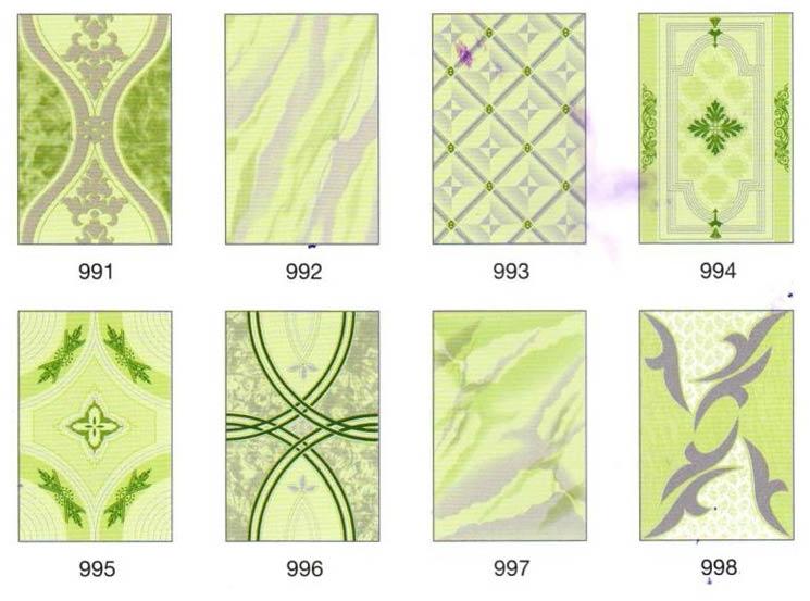 Ordinary Green Printed Ceramic Wall Tiles