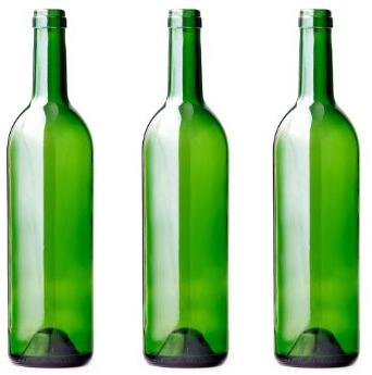 Glass bordeaux bottles, for liquor, wine juices