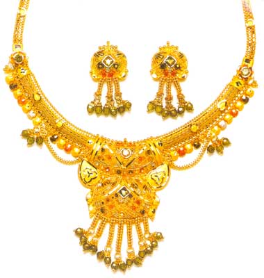 Gold Necklace-d-32-gm