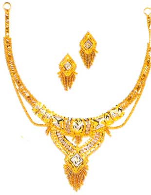 Gold Necklace-h-22gm