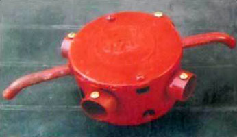 Round Coated FRP Red Fan Junction Box, for Electronics, Certification : ISI Certified