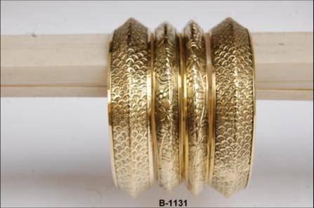 Gold Color Brass  Bangles