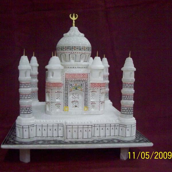Taj Mahal Model in Alabaster and Marble