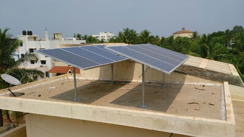 Solar Panel Mounting - House Terrace
