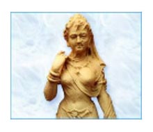 Marble Lady Statue, for Garden, Home, Office, Color : Brown