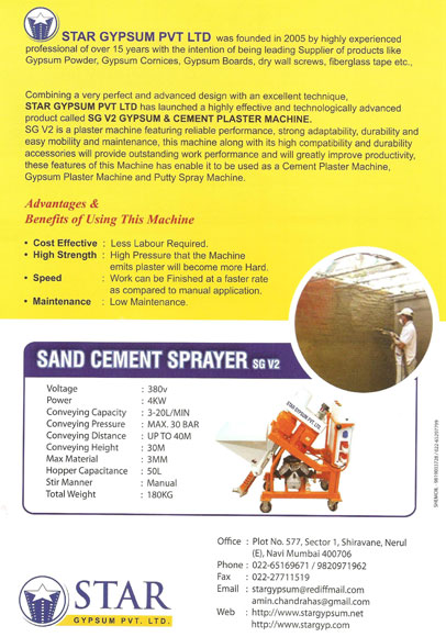 Gypsum application Machine