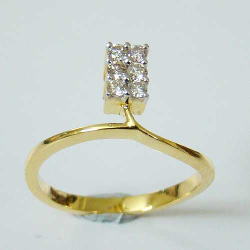 Diamond Studded Gold Rings