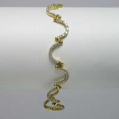 Diamond Studded Gold Bracelets