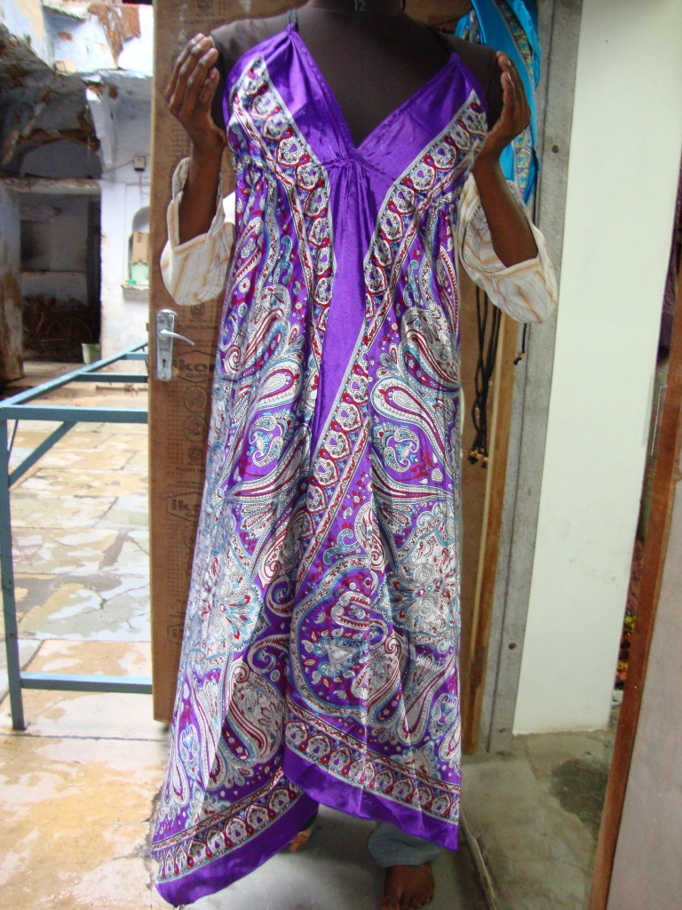 COTTAN Satin Print Dress, Size : FREE