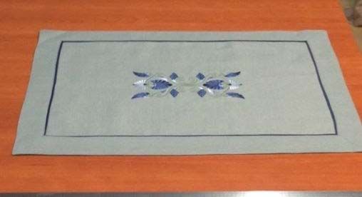 Irish Winter & Navy Blue Linen Table Placemats
