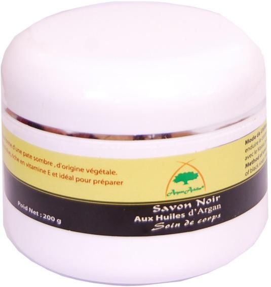 Black Soap With Olive Oil In 200 Gr Beauty Jar