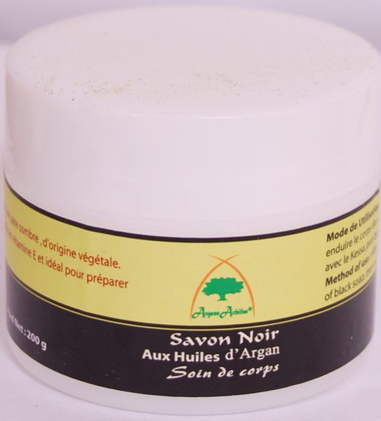 Black Soap With Olive Oil In 200 Gr Jar