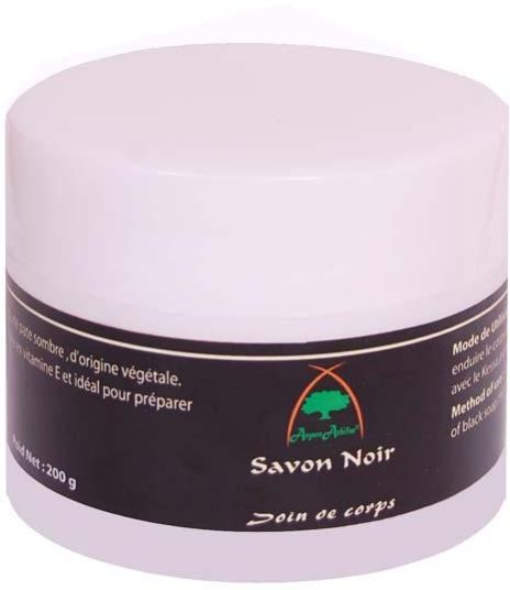 Black Soap With Orange Blossom Essential Oil In Beauty Jar 250 Gr