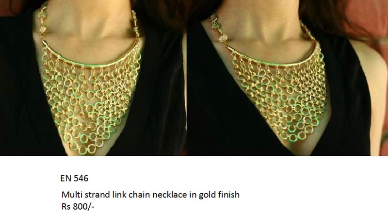 Multi Strand Link Chain Necklace