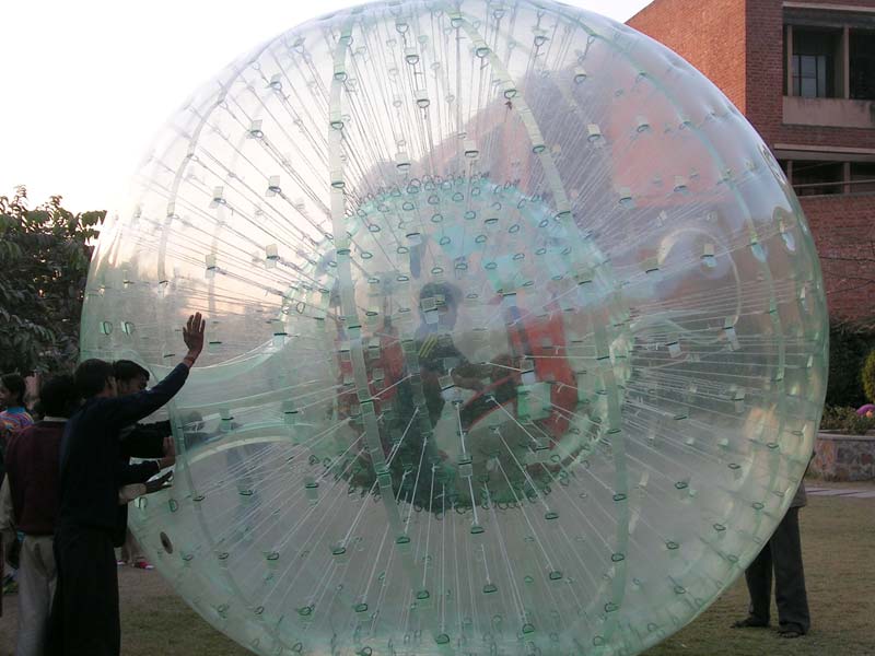 Dotted PU Leather Inflatable Zorbing Ball, Feature : Durable, Eco Friendly