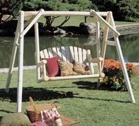 Rustic Cedar Outdoor American Garden Swing, Swing Seat, Swing Frame