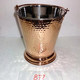 Copper Steel Hammered Bucket