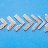 S.S. Cheveron Glazing Hardware