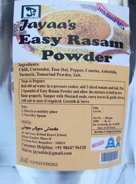 Easy Rasam Powder