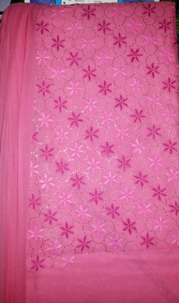 Chikan Embroidered Suit Fabric