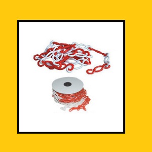 Plastic traffic chain, Color : Red White