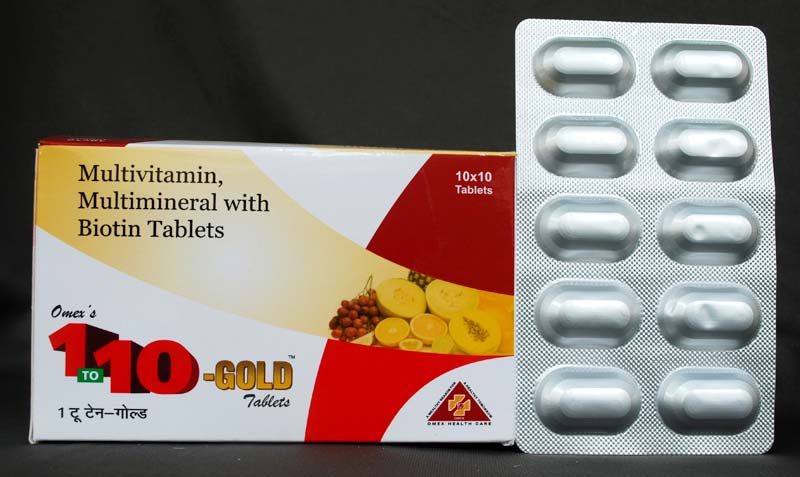 1 to 10 Gold Tablets, Packaging Type : Stripes