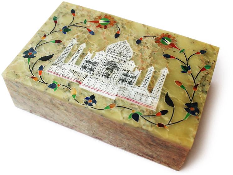 Rectangular Box - Taj Inlay Design