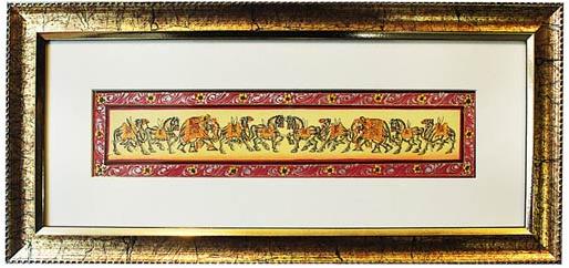 Six Animals Handpainted Silk Wall Frame