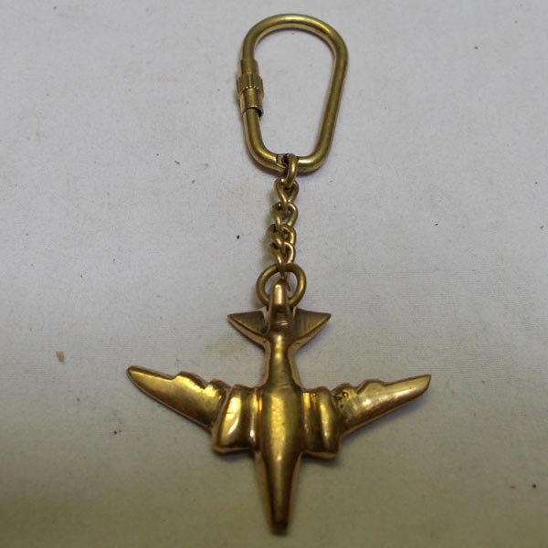 Brass Airplane Keychain