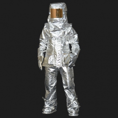 Cap Aluminised Fire Proximity Suit, for Industrial, Closing Type : Zipper