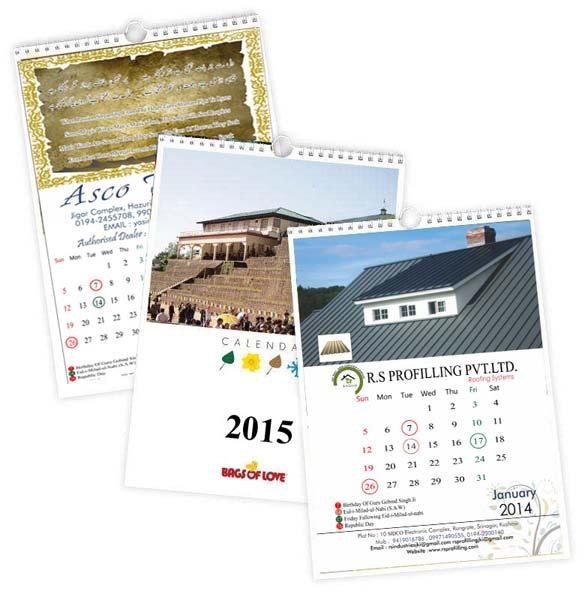 Printed Wall Hanging Calendars