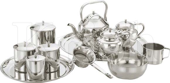 KRISH STAINLESS STEEL STAINLESS STEEL Tea Sets., Feature : ECO FRIENDLY