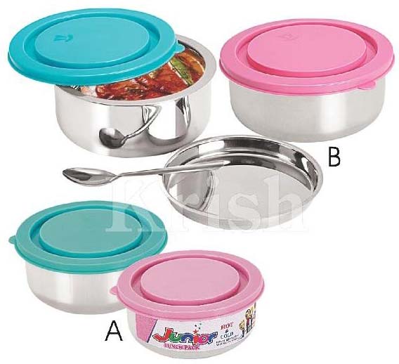 STAINLESS STEEL Lunch Boxes, Size : - -