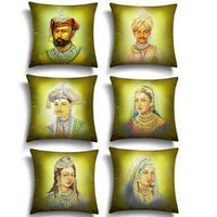 Round Cotton Theme Printed Cushion Covers, for Car, Chair, Decorative, Seat Etc.