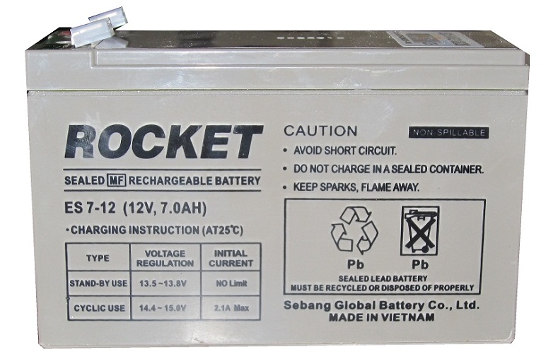 Rocket 12V/7AH SMF Battery for UPS