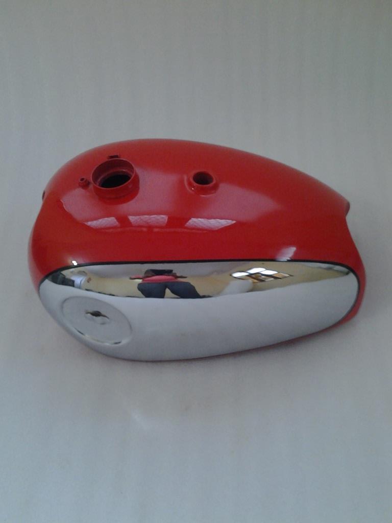 Red Painted Chrome Petrol Tank