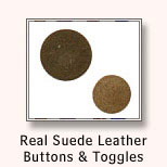 Real Suede Leather Buttons