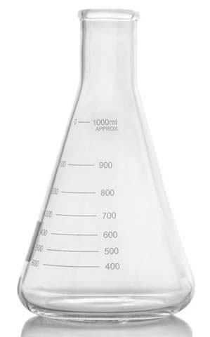 Glass Conical Flask, for Laboratory, Pattern : Plain