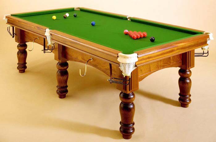Rectangular Natural Wooden Polished 6 LEGS POOL TABLE, for Playing Use, Feature : Fine Finishing