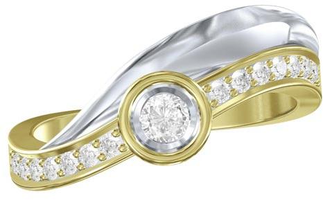 Shish Jewels 0.10 ctw cz diamond stud sterling silve ring for women