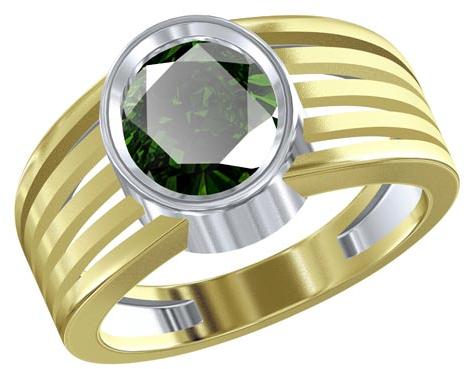 Shish Jewels Green Oval Stud Mens Sterling Silver Ring