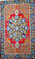Chain Stitched Silk Rugs